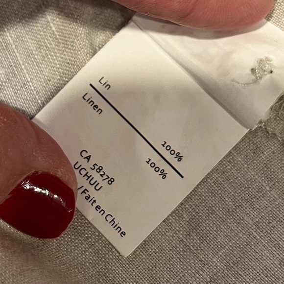 UCHUU MONTRÉAL – Asymmetrical Linen Shirt – Size 1 (Small) - Picture 8 of 11